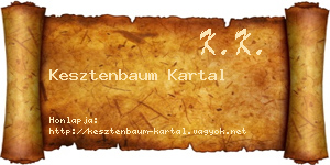 Kesztenbaum Kartal névjegykártya